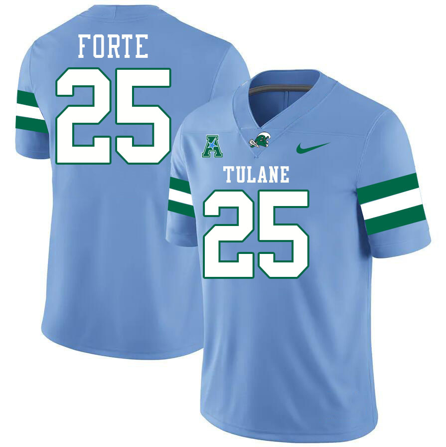 #25 Matt Forte Tulane Green Wave Jersey College Football Uniforms,Apparels Stitched-Blue